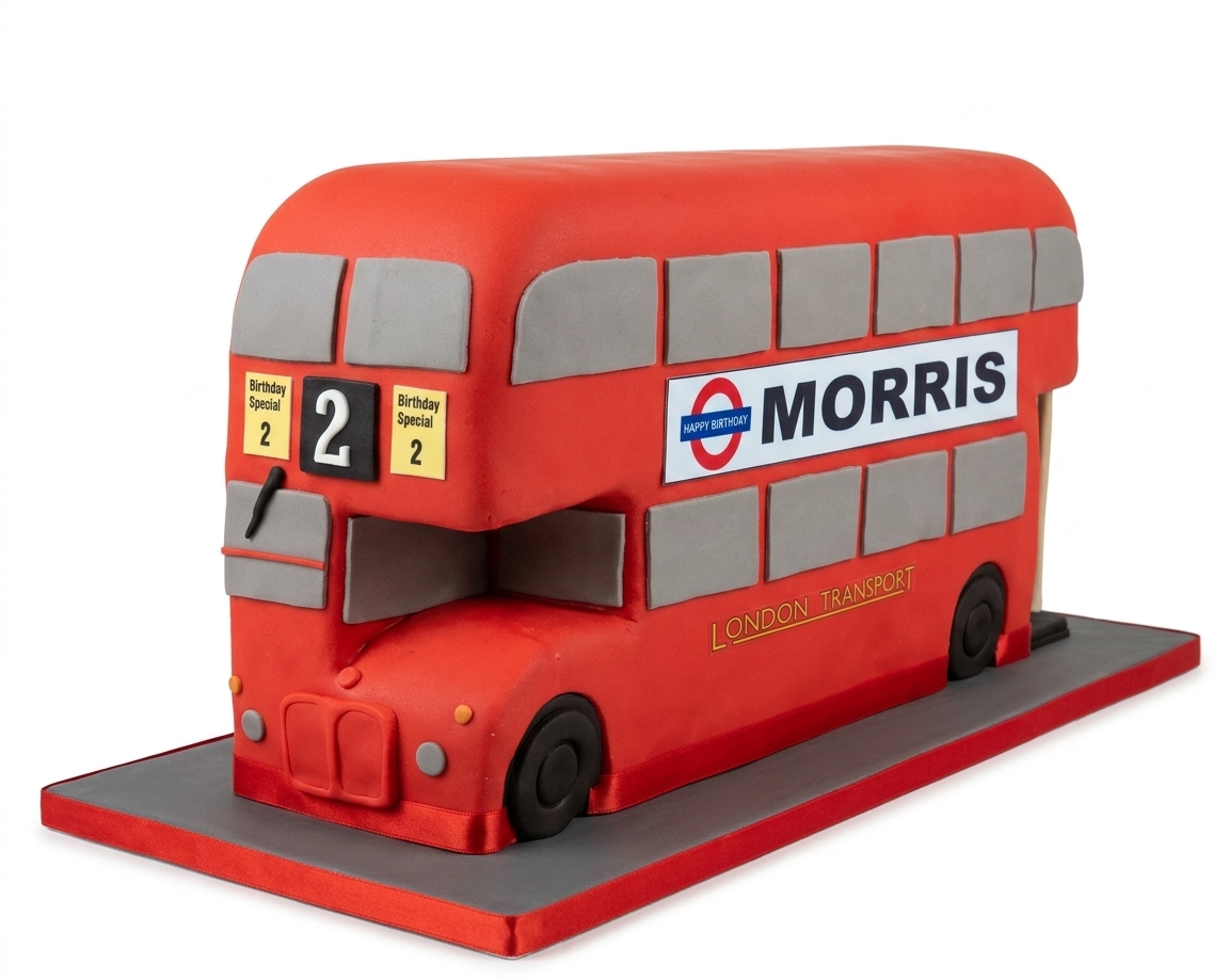 London Bus Birthday Cake