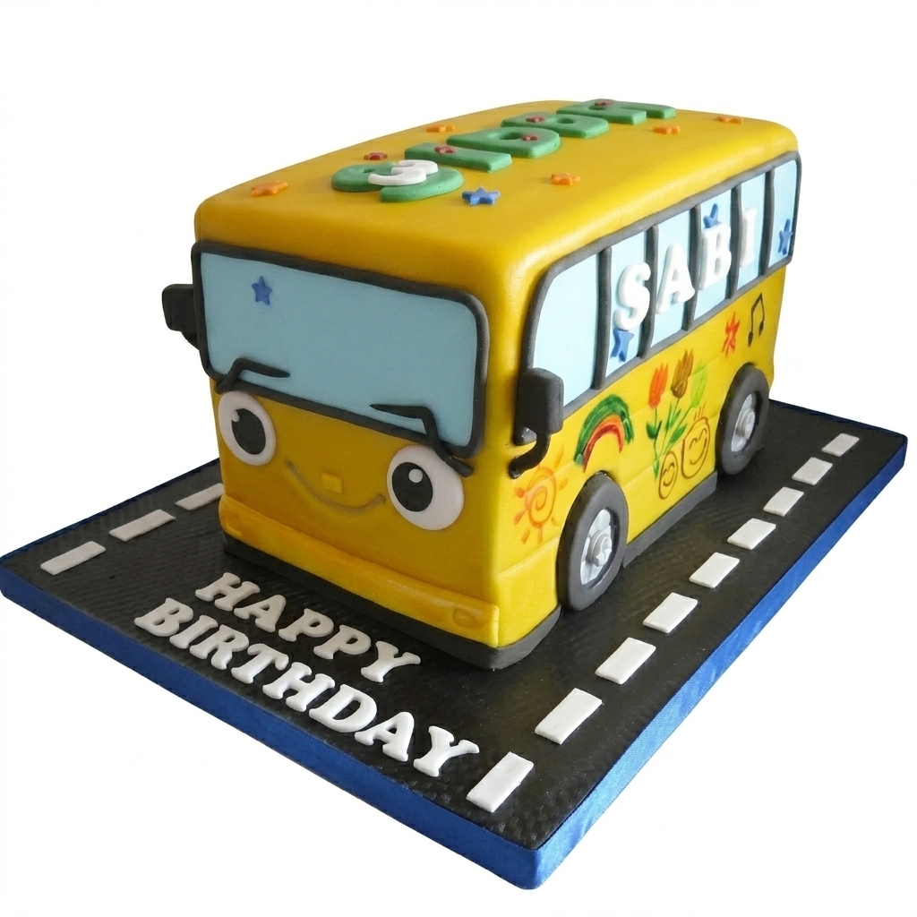 Bus Birthday Cake for Kids