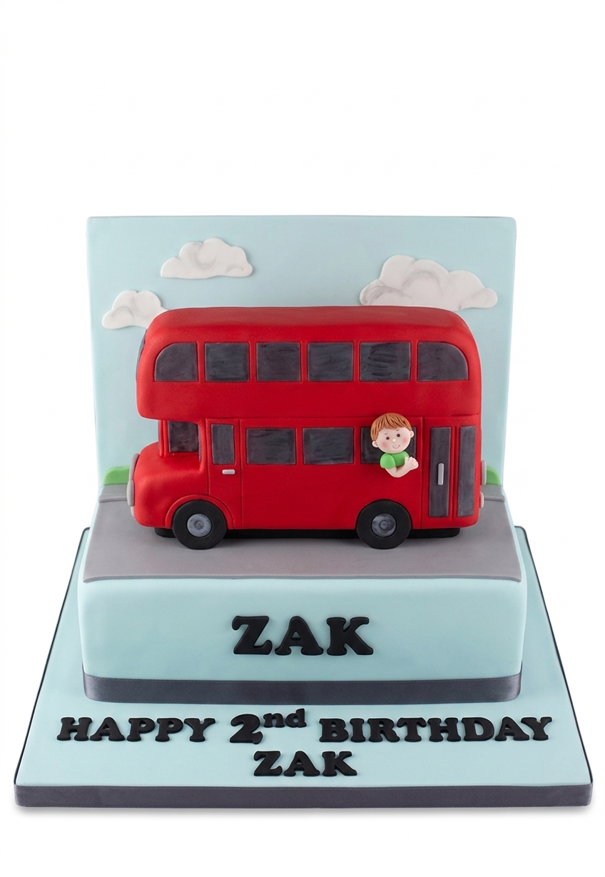 London Bus Birthday Cake