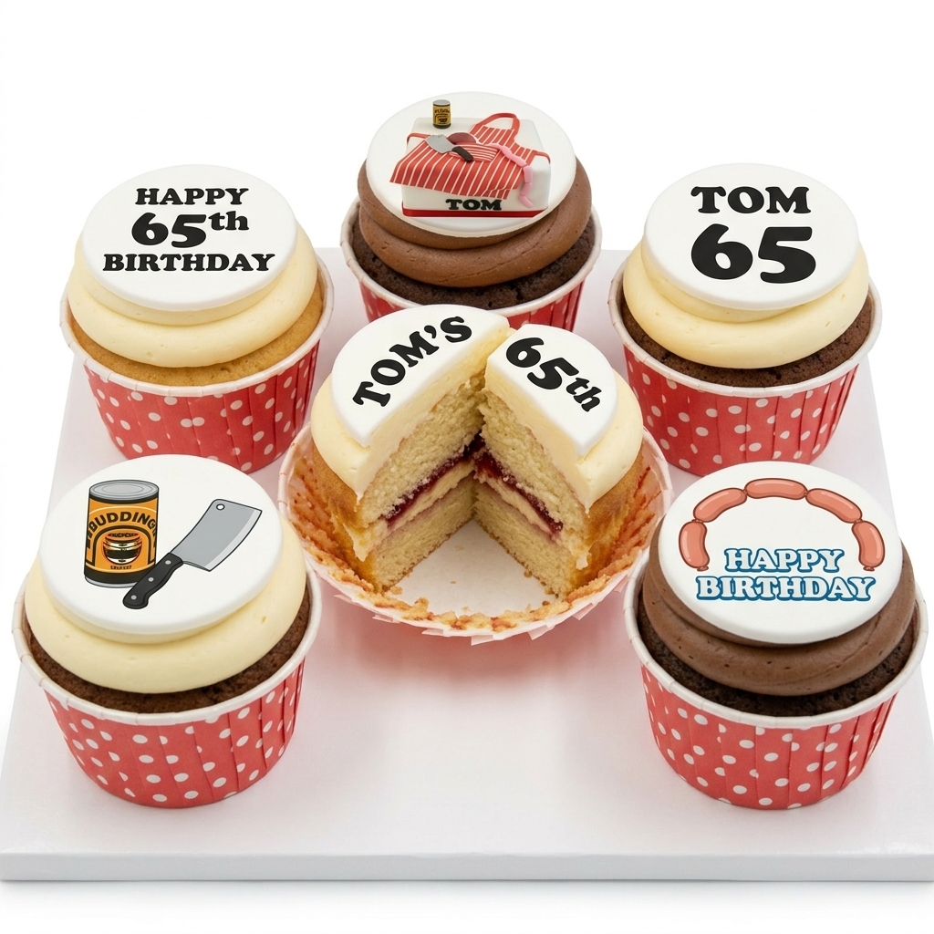 Butcher Theme Birthday Cupcakes for Him