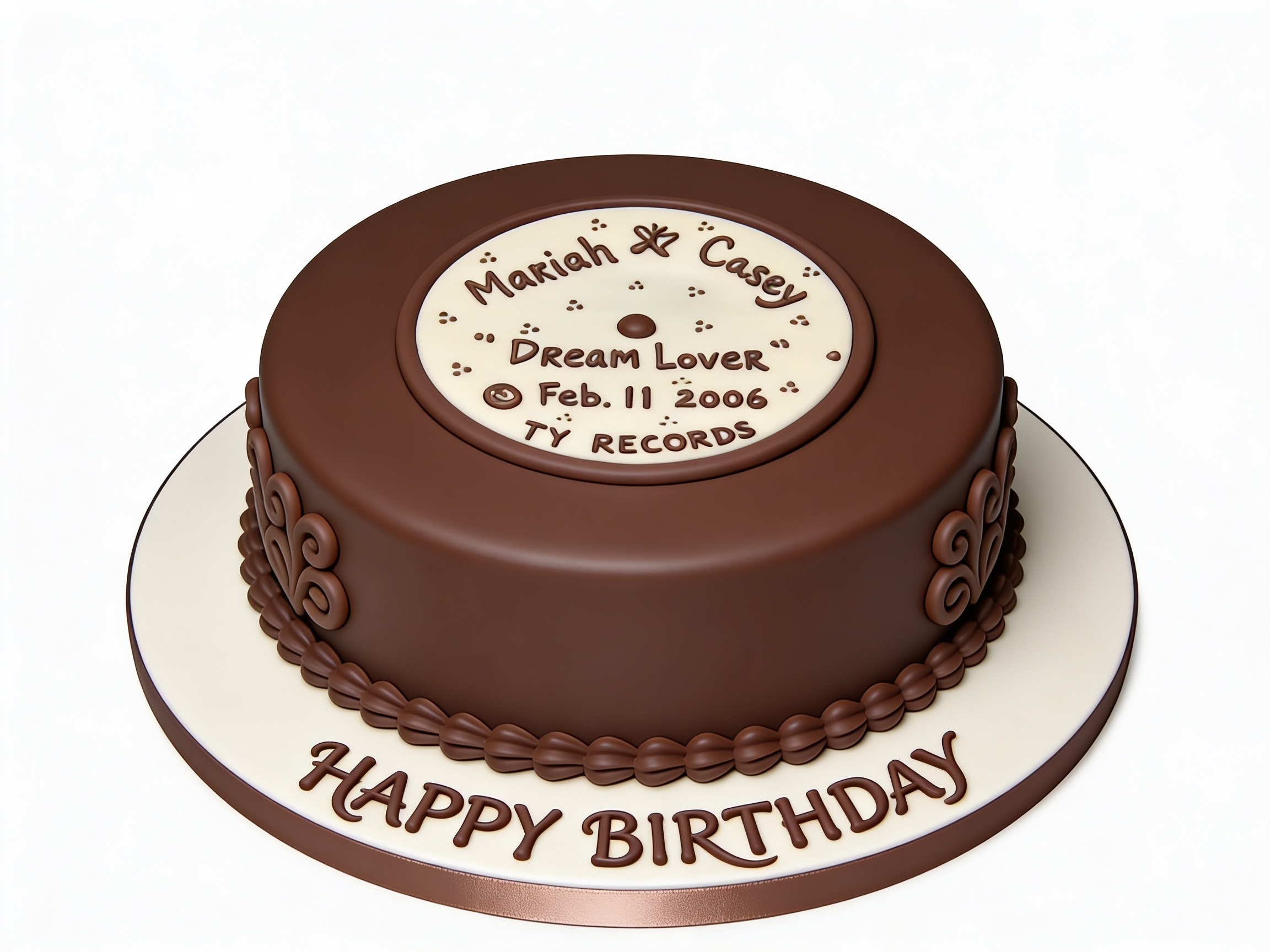 Vinyl Record Music Birthday Cake