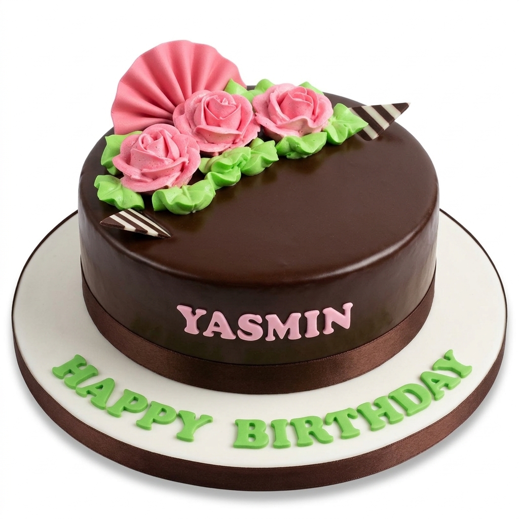 Floral Chocolate Birthday Cake for Her