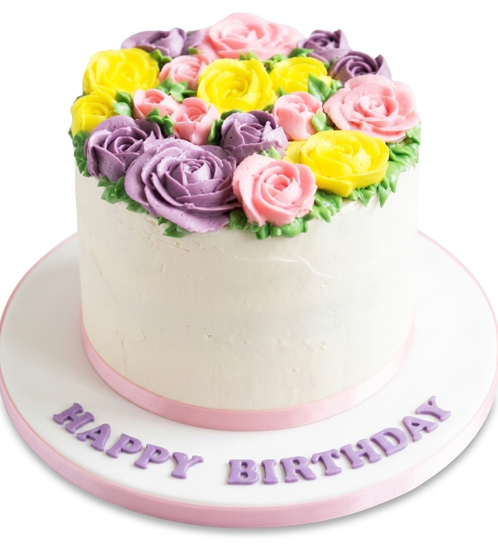 Floral Birthday Cake for Her