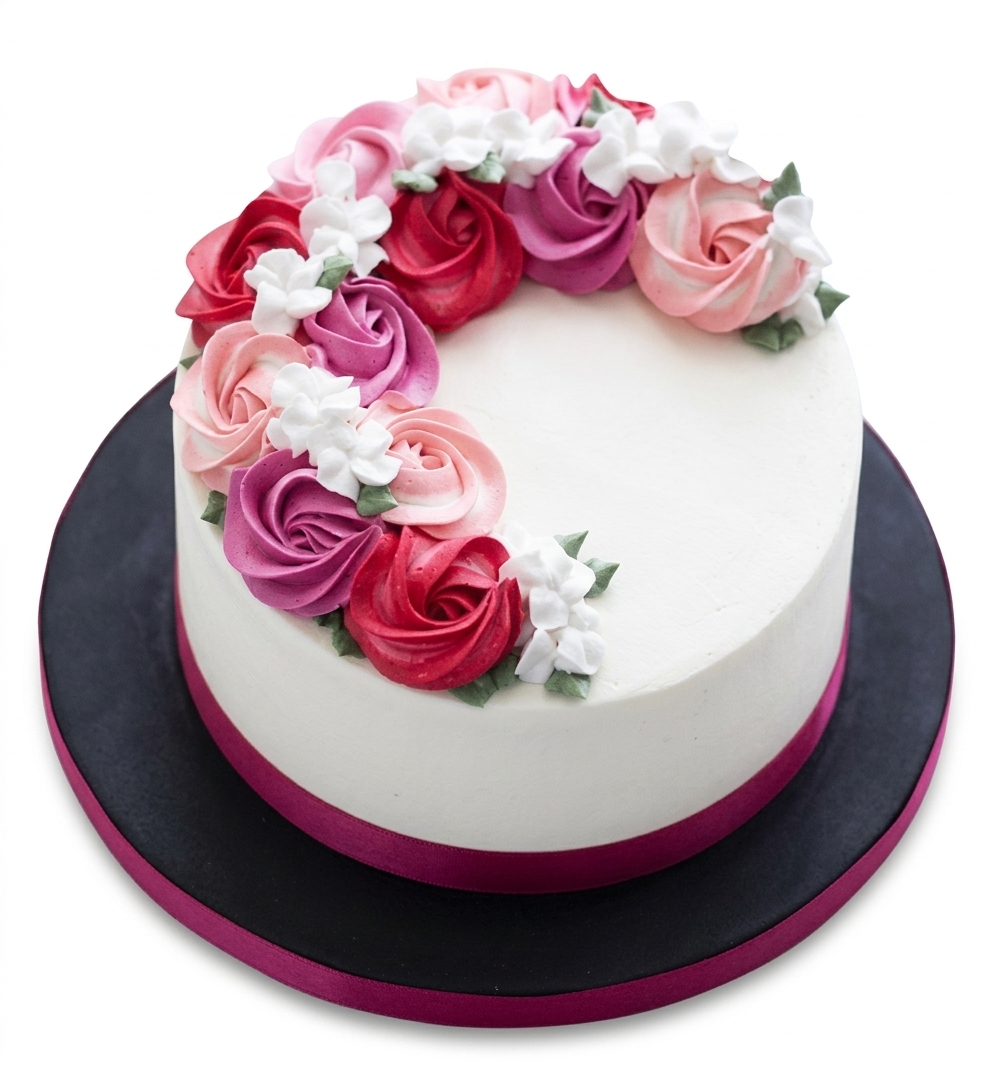 Floral Rose Birthday Cake for Her