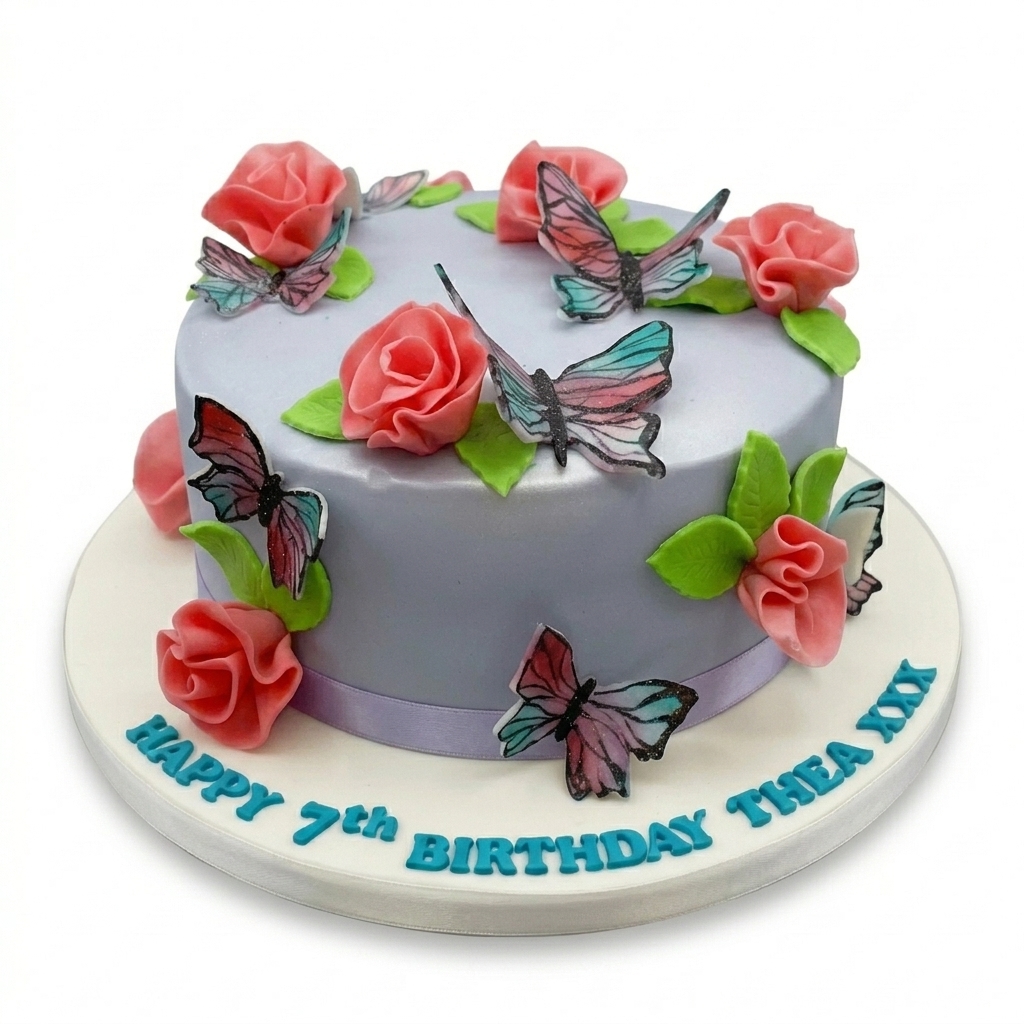 Butterfly Garden Birthday Cake