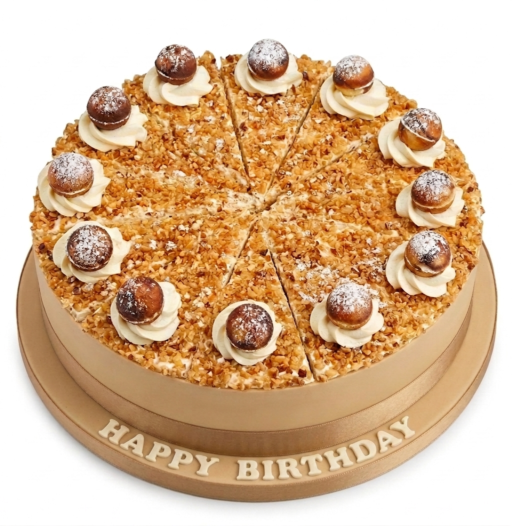 Nutty Crunch Birthday Cake