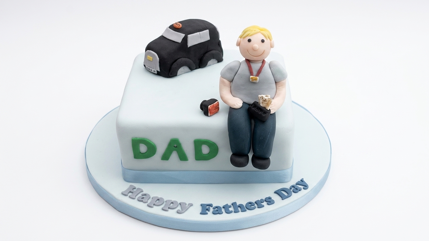 Fathers Day Cake with Hobby Figure and Car
