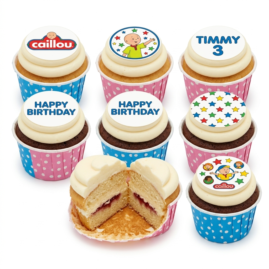 Caillou Kids Birthday Cupcakes