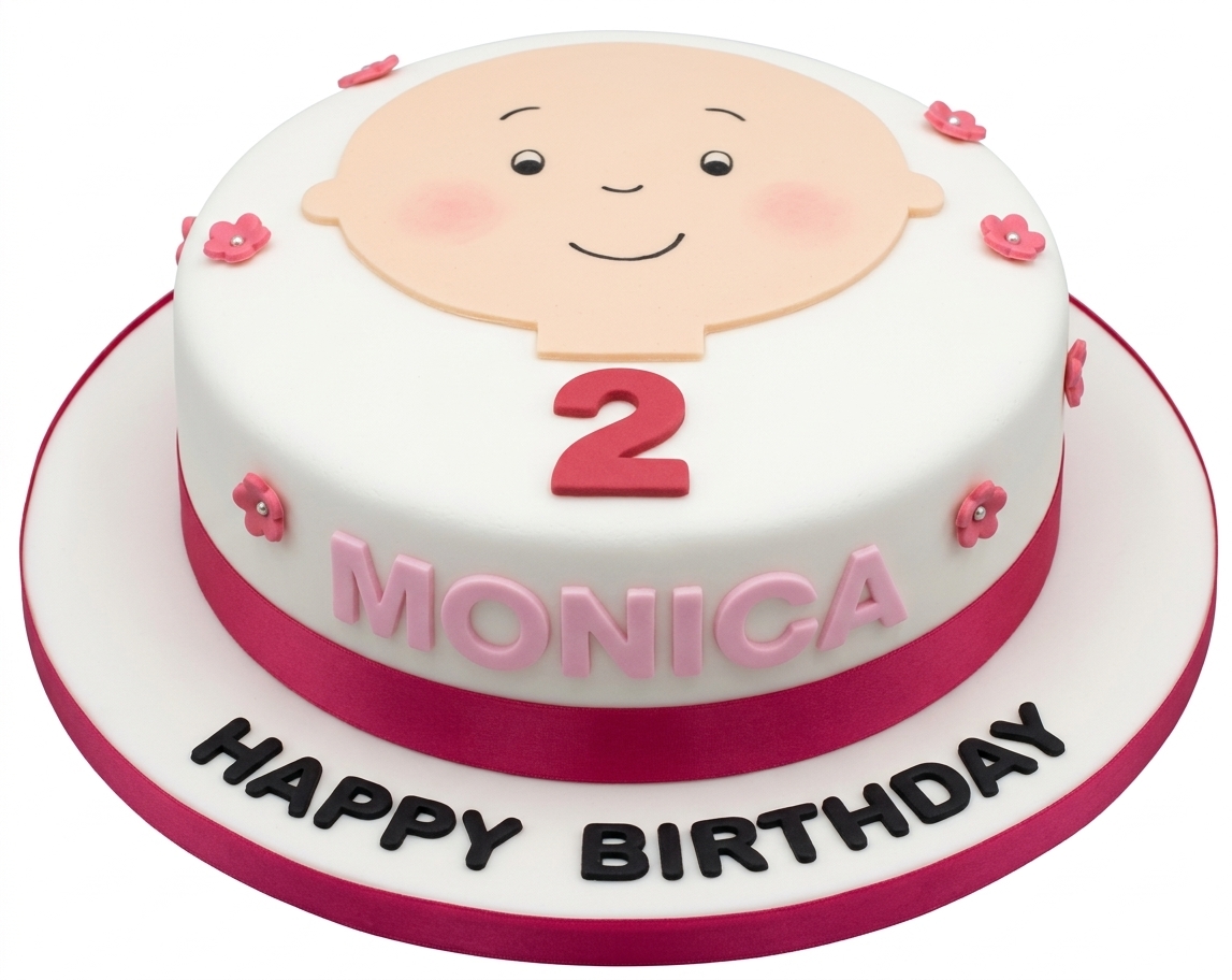 Cute Baby Face Kids Birthday Cake
