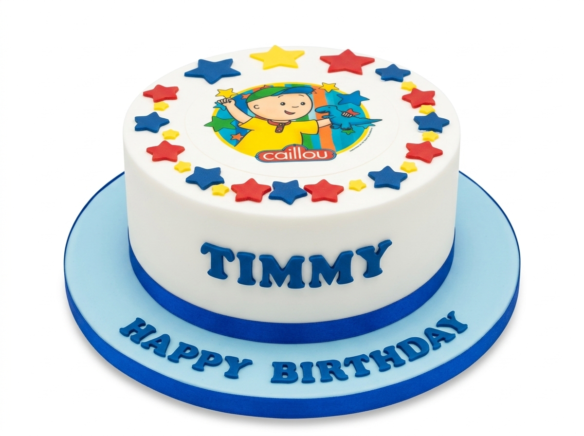 Caillou Birthday Cake with Stars