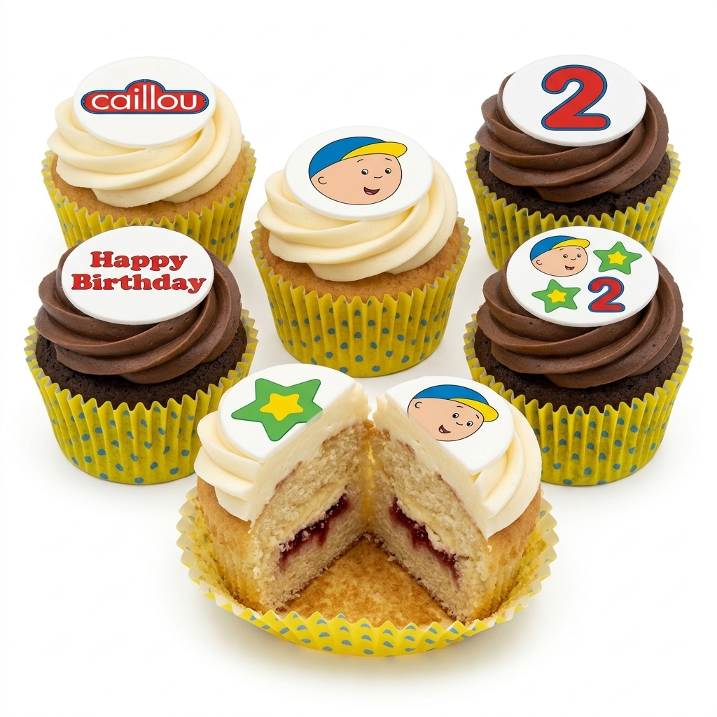Caillou Theme Kids Birthday Cupcakes