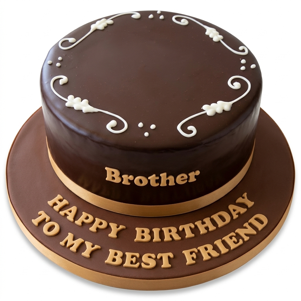 Elegant Chocolate Style Birthday Cake for Him