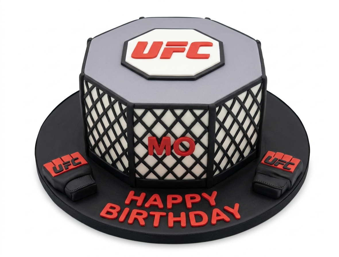 UFC Octagon Birthday Cake for Him
