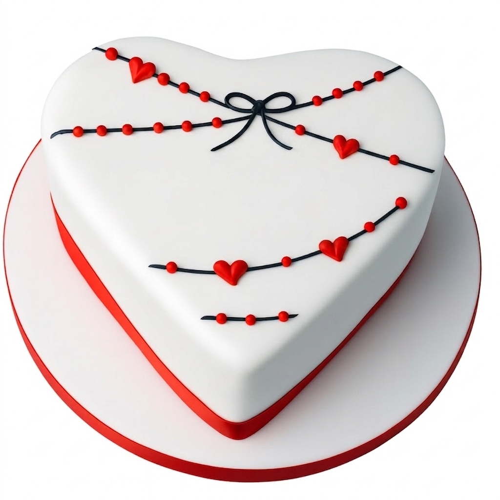 Romantic Love Heart Cake
