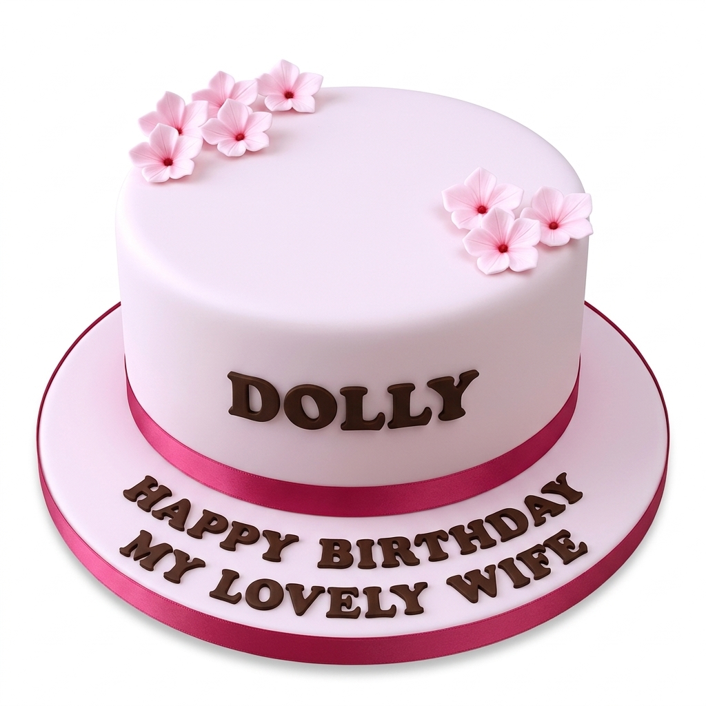 Elegant Floral Birthday Cake for Her