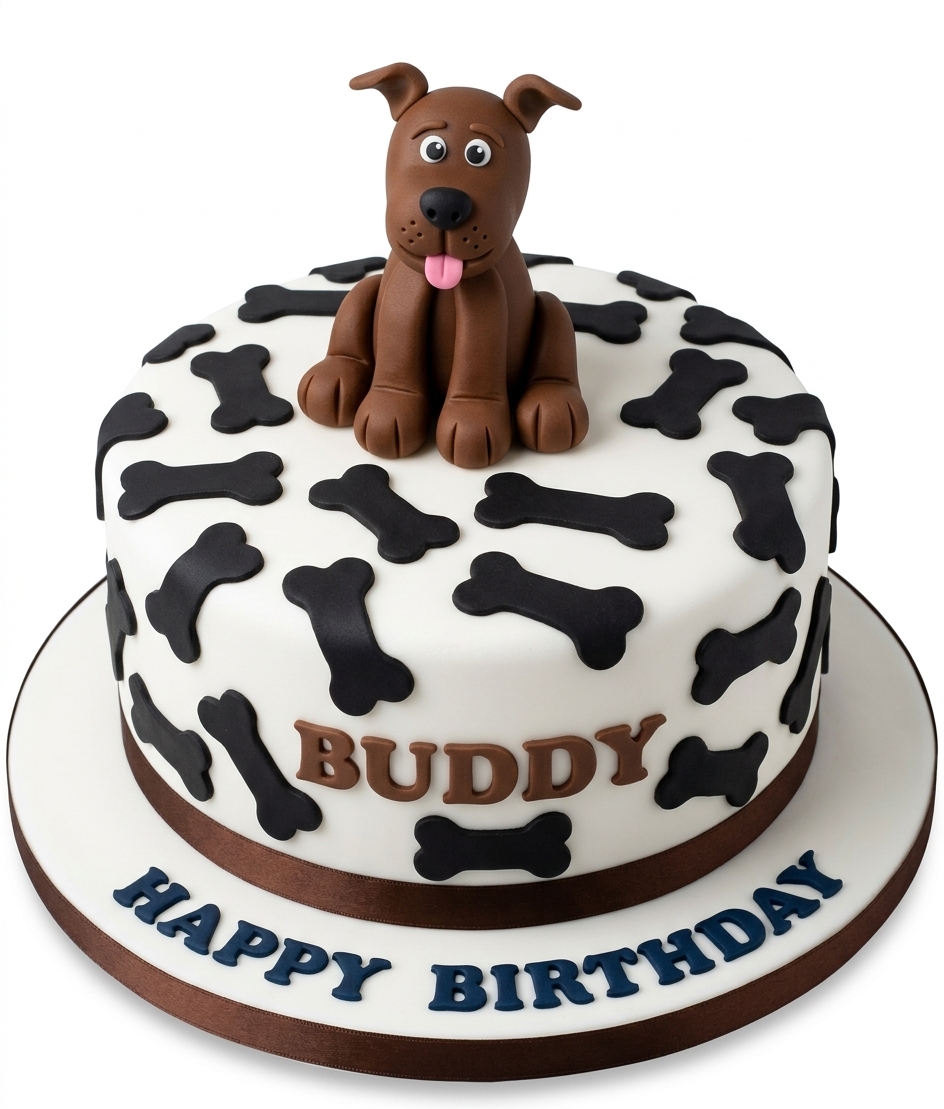 Dog Theme Birthday Cake