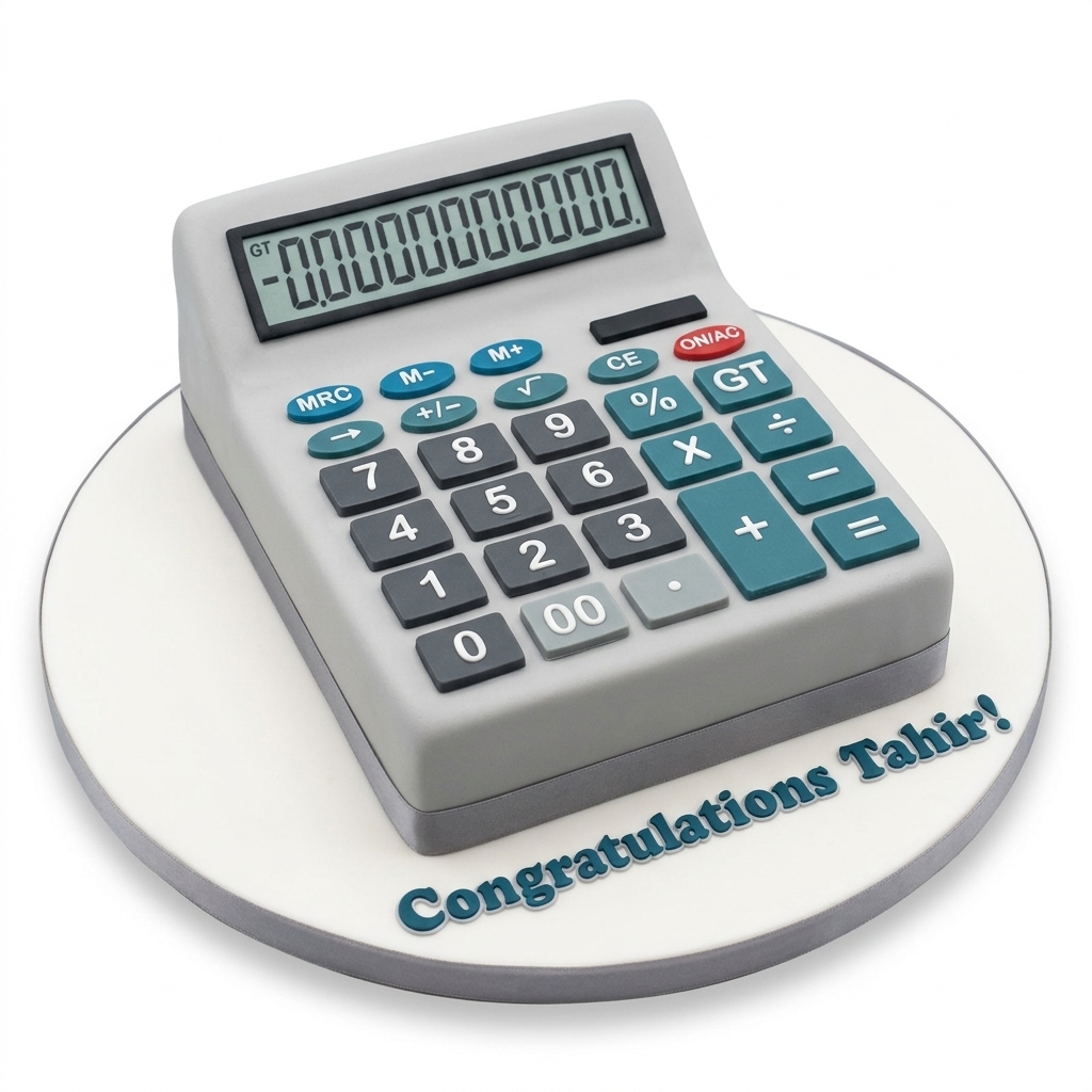 Personalised Calculator Birthday Cake
