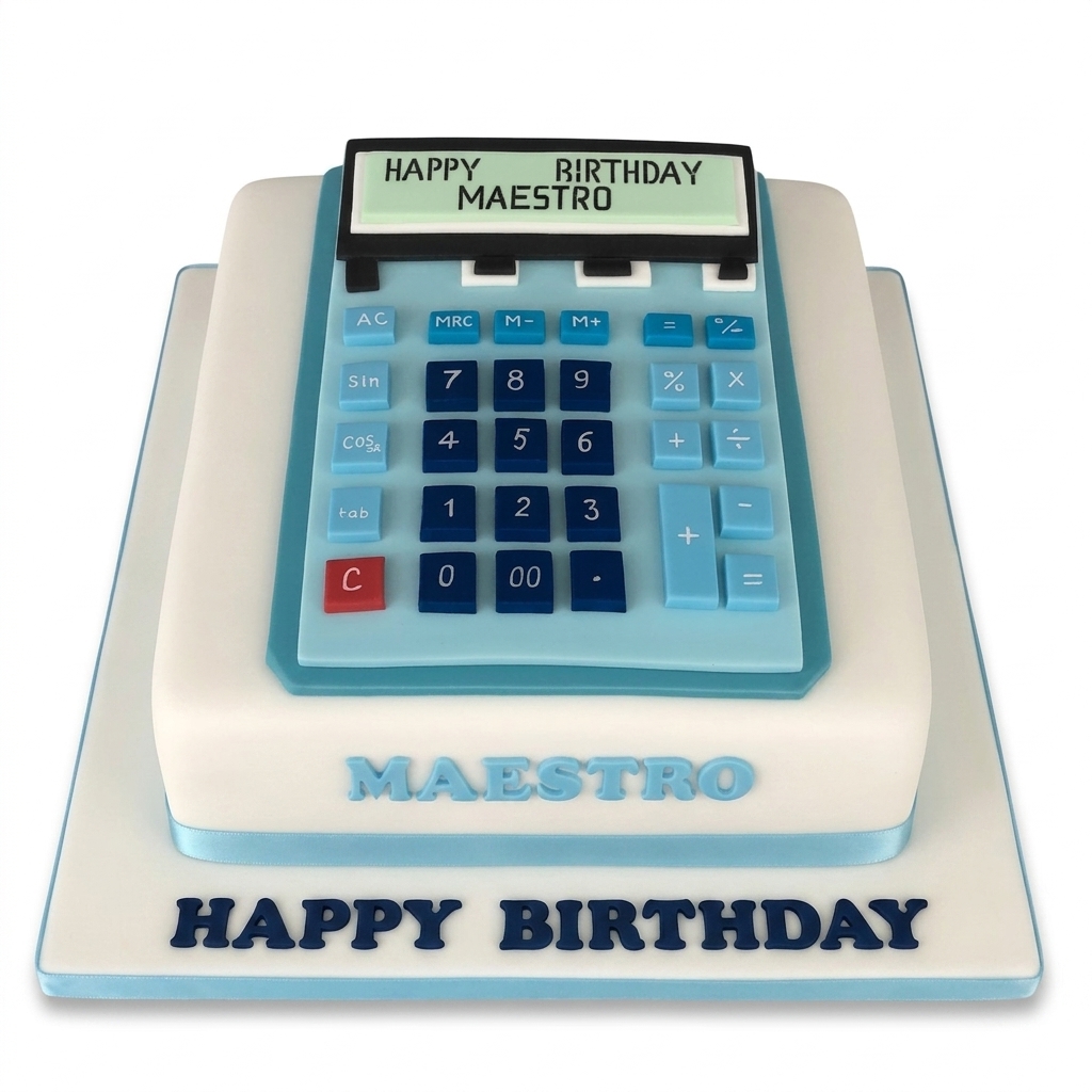 Calculator Theme Birthday Cake