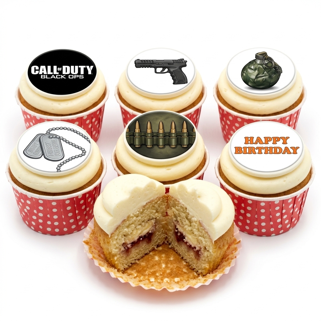 Call of Duty Birthday Cupcakes | Gaming Theme