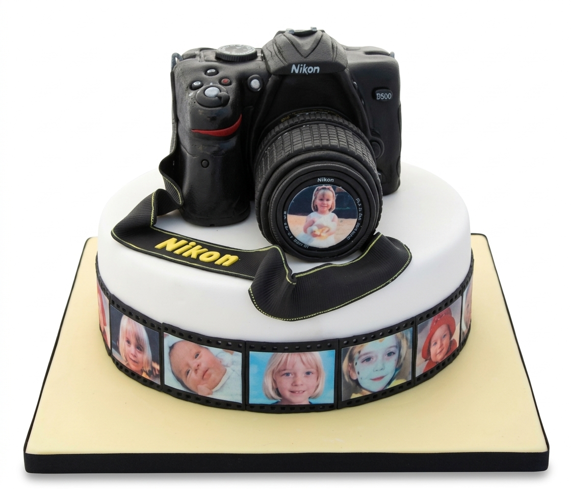 Camera Design Photo Birthday Cake