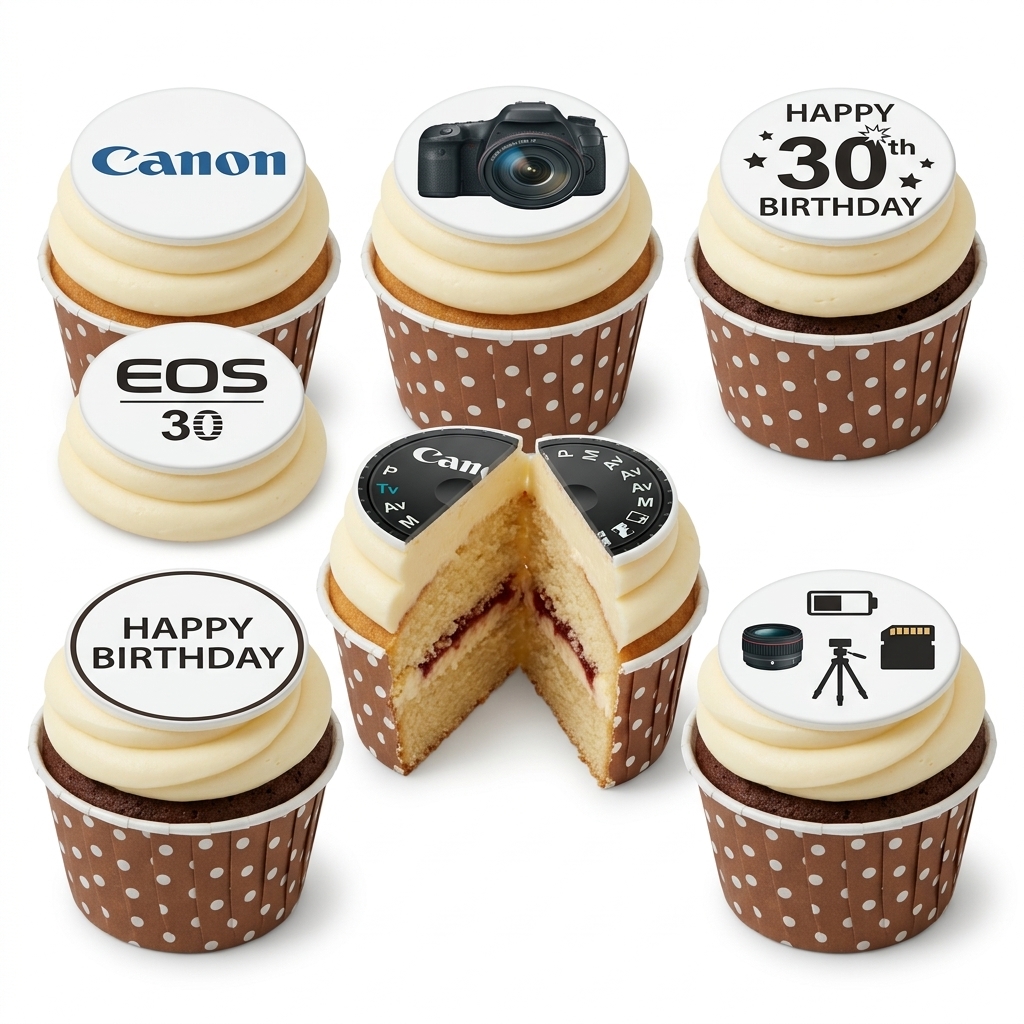 Photography Theme Birthday Cupcakes