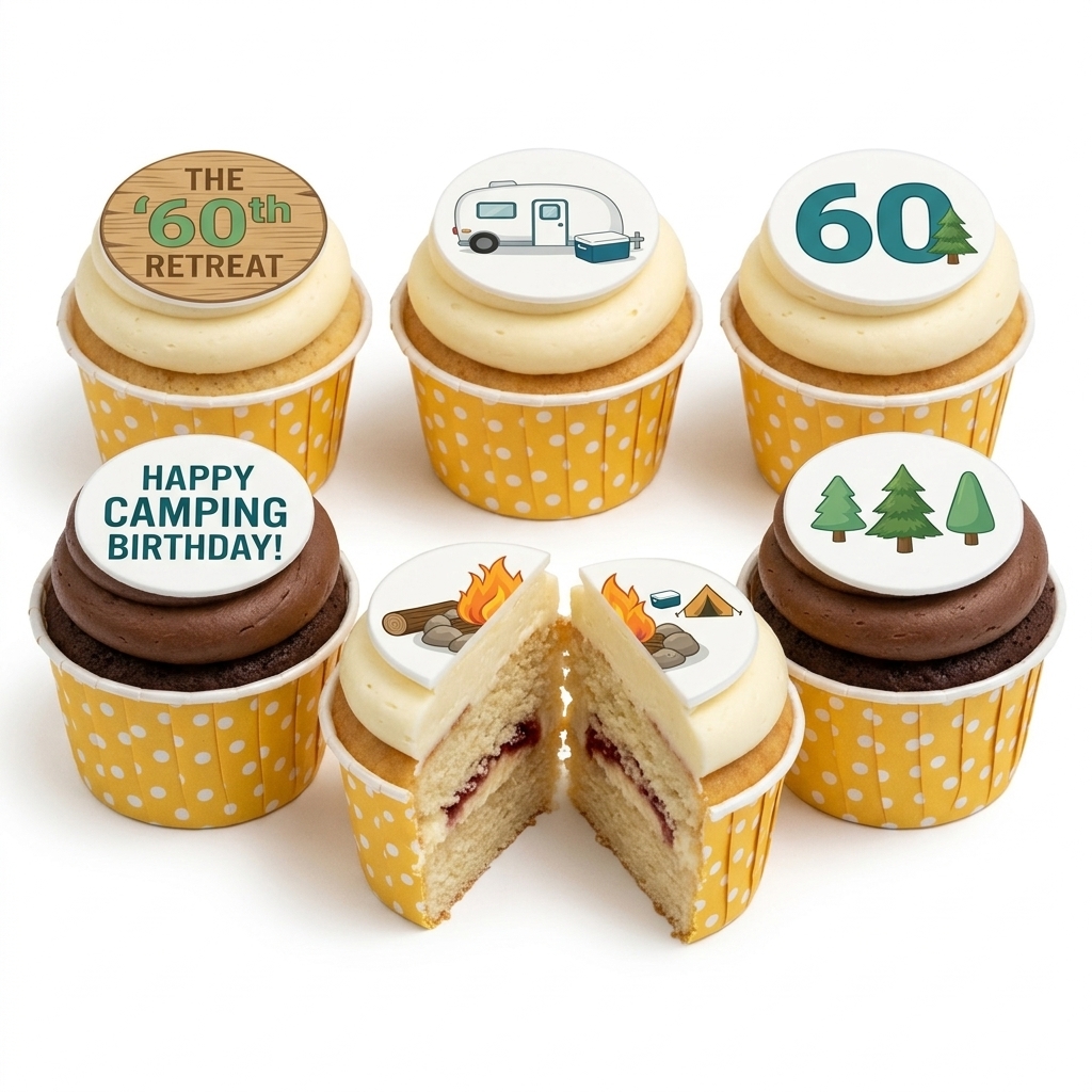 Camping Theme Birthday Cupcakes