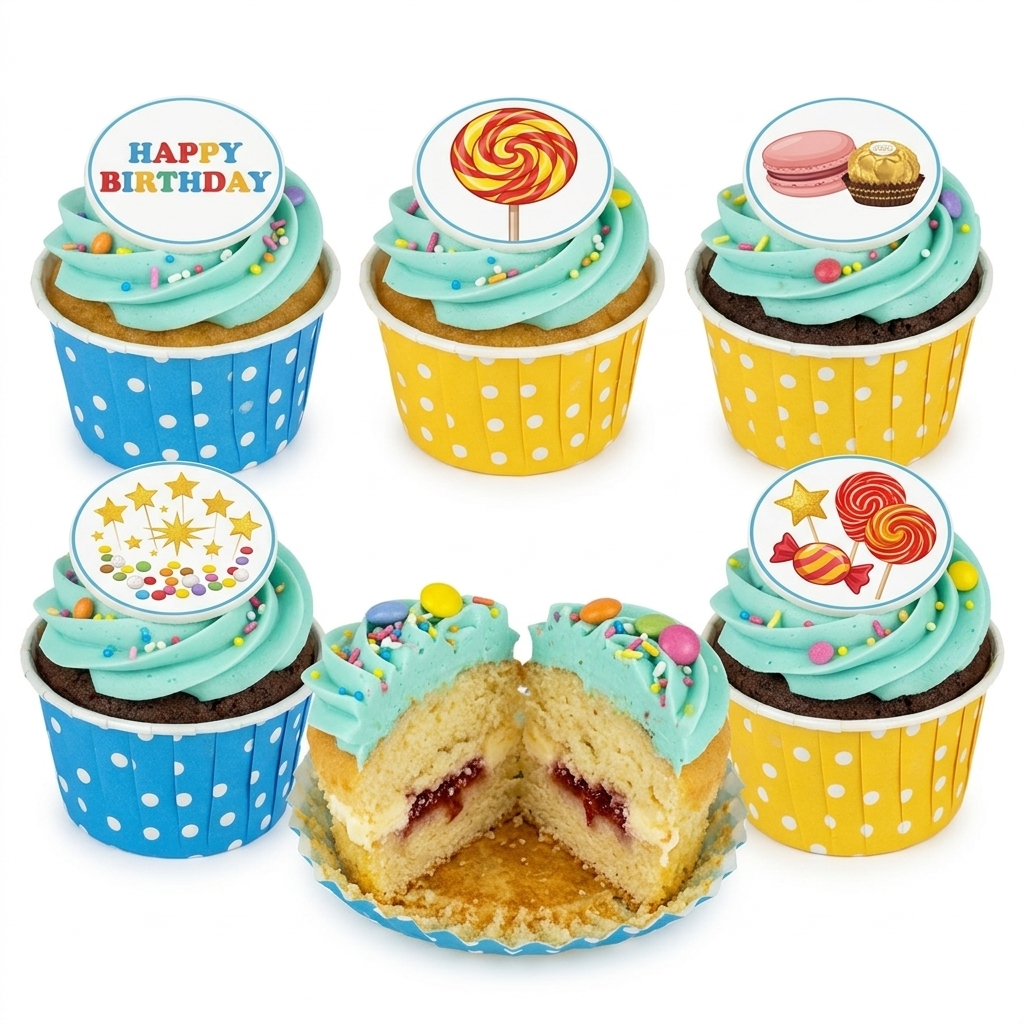 Sweet Treat Candy Birthday Cupcakes