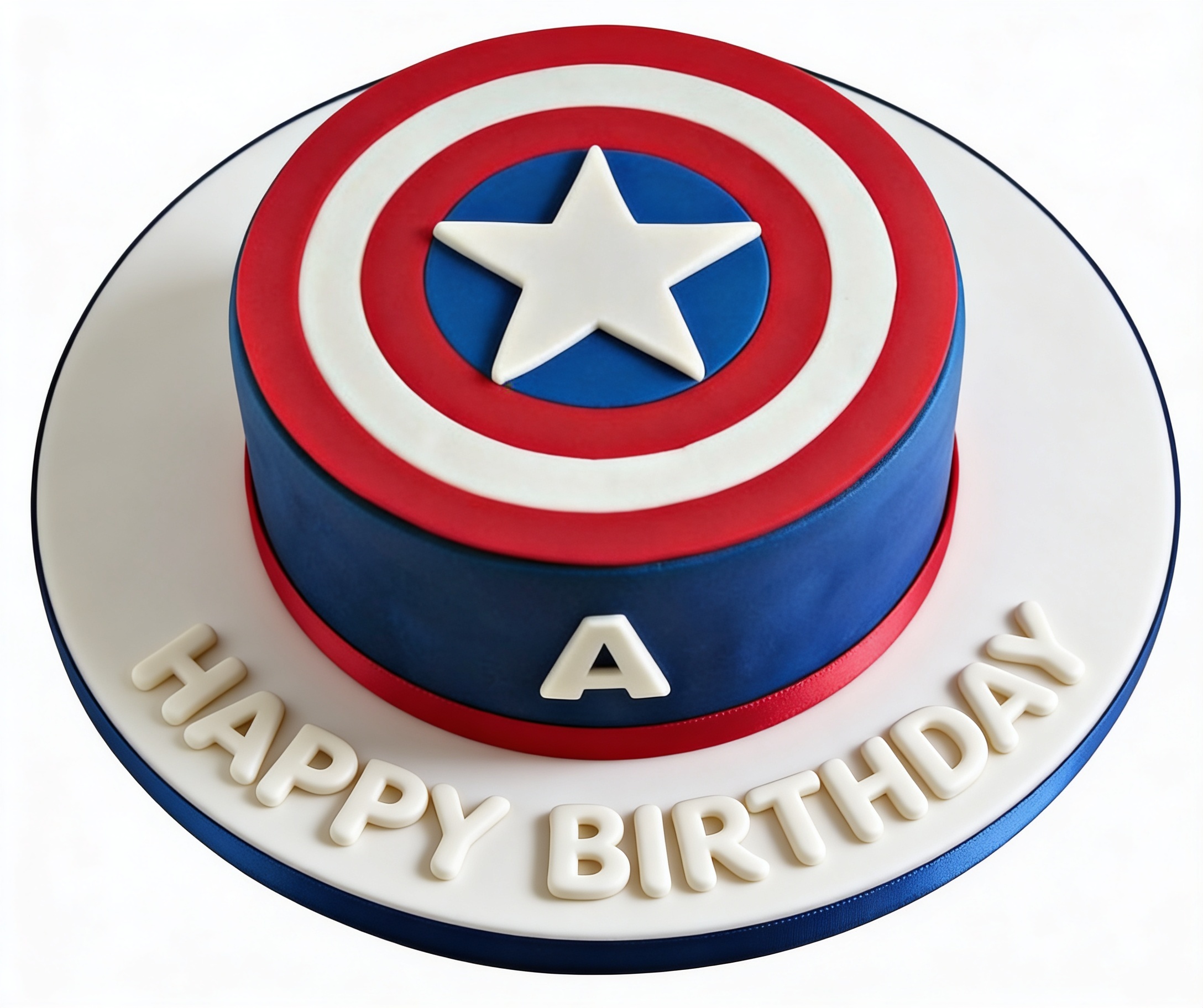Captain America Shield Birthday Cake