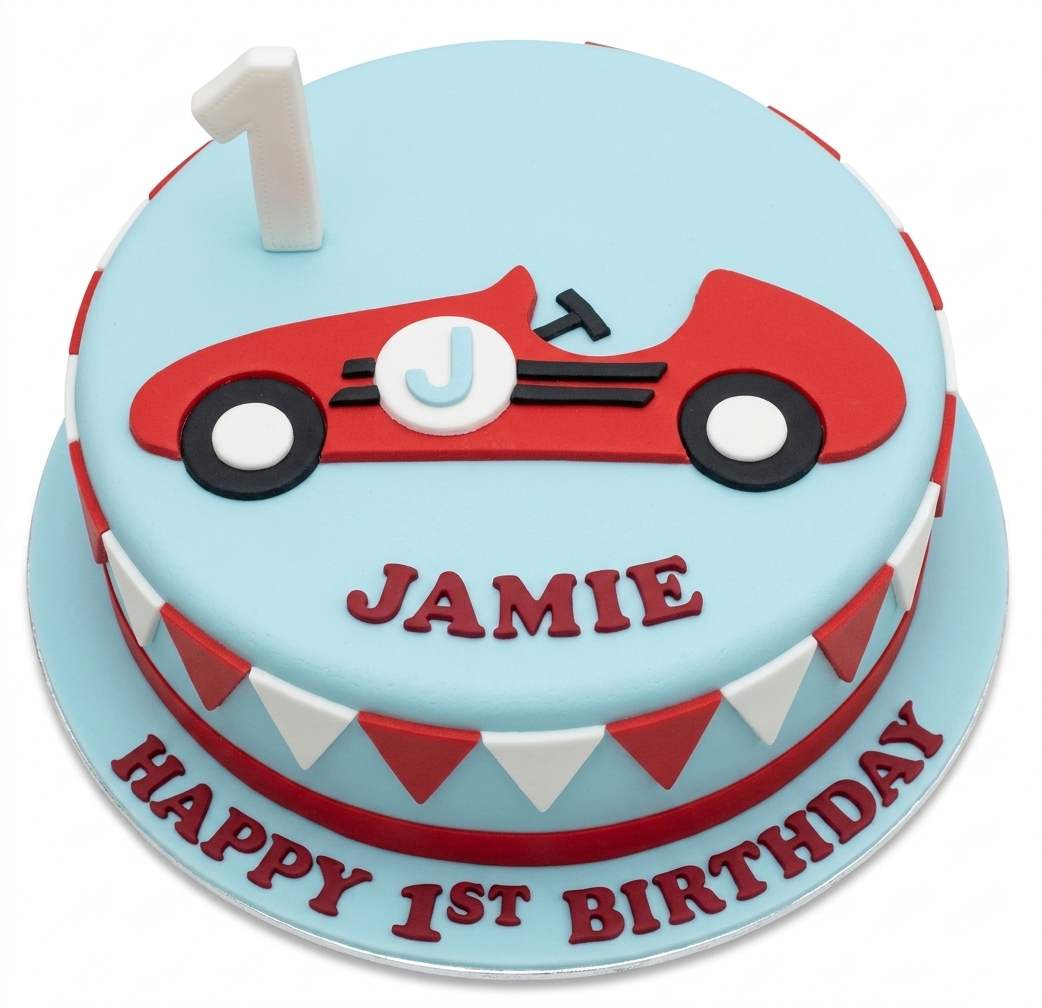 Racing Car Birthday Cake for Boys