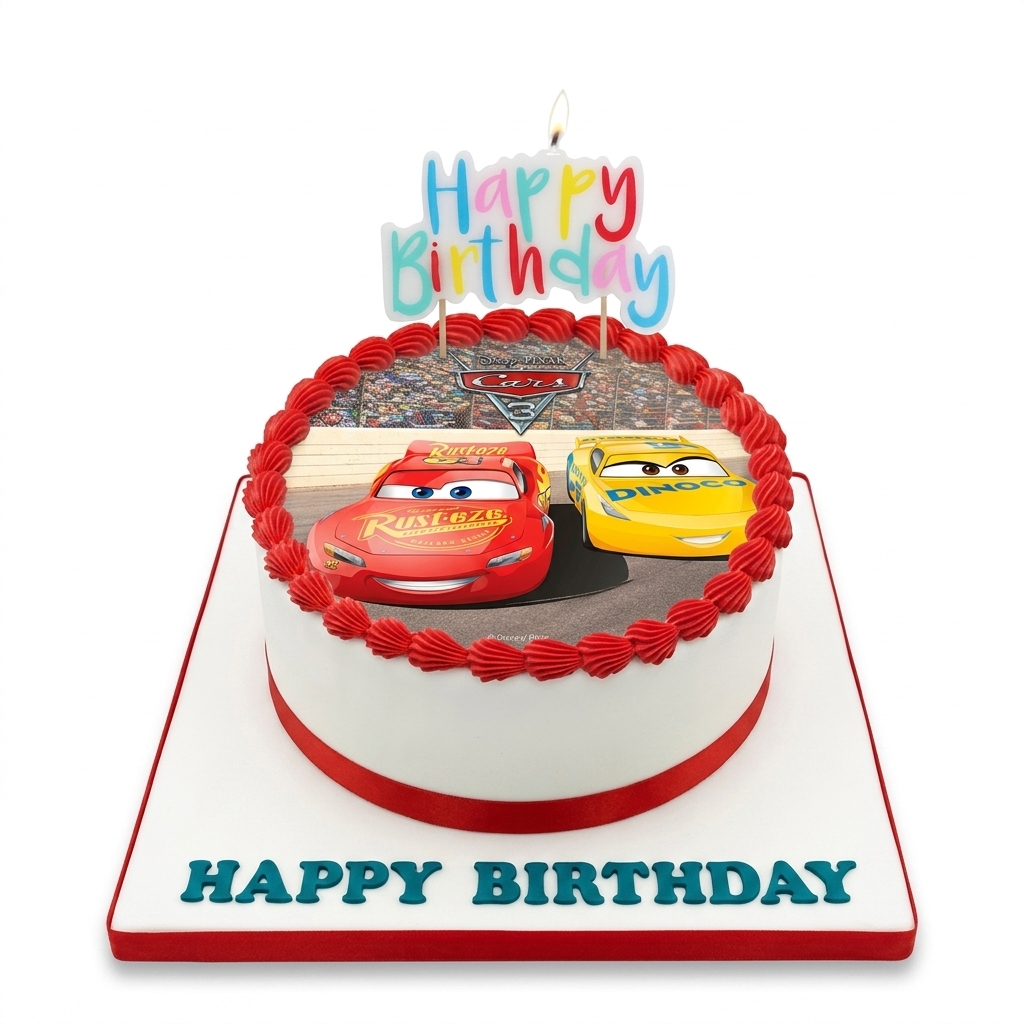 Disney Cars Lightning McQueen Birthday Cake