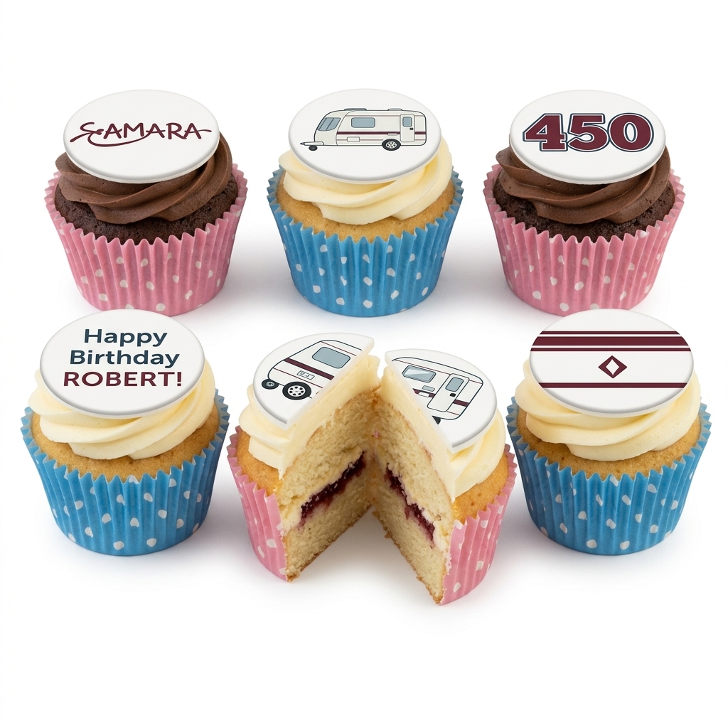 Caravan Theme Birthday Cupcakes
