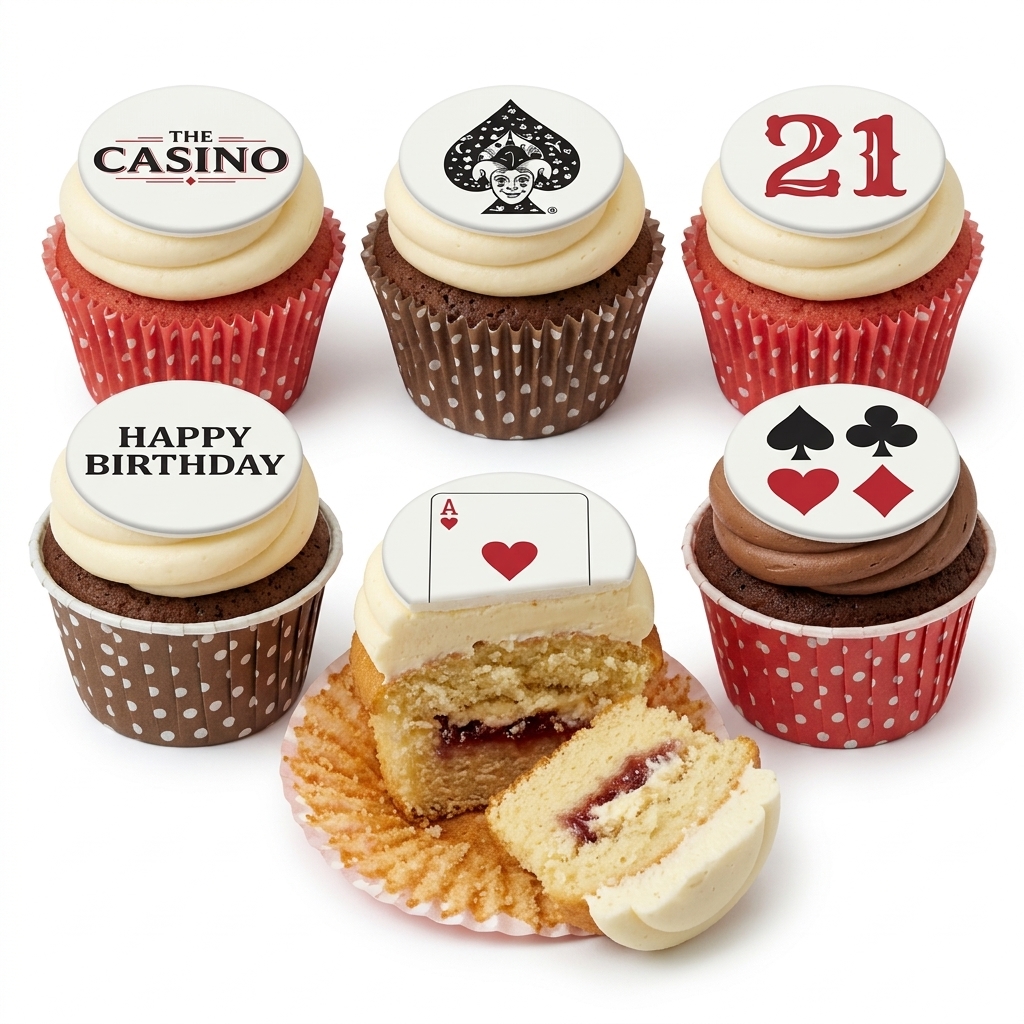 Casino Theme Birthday Cupcakes