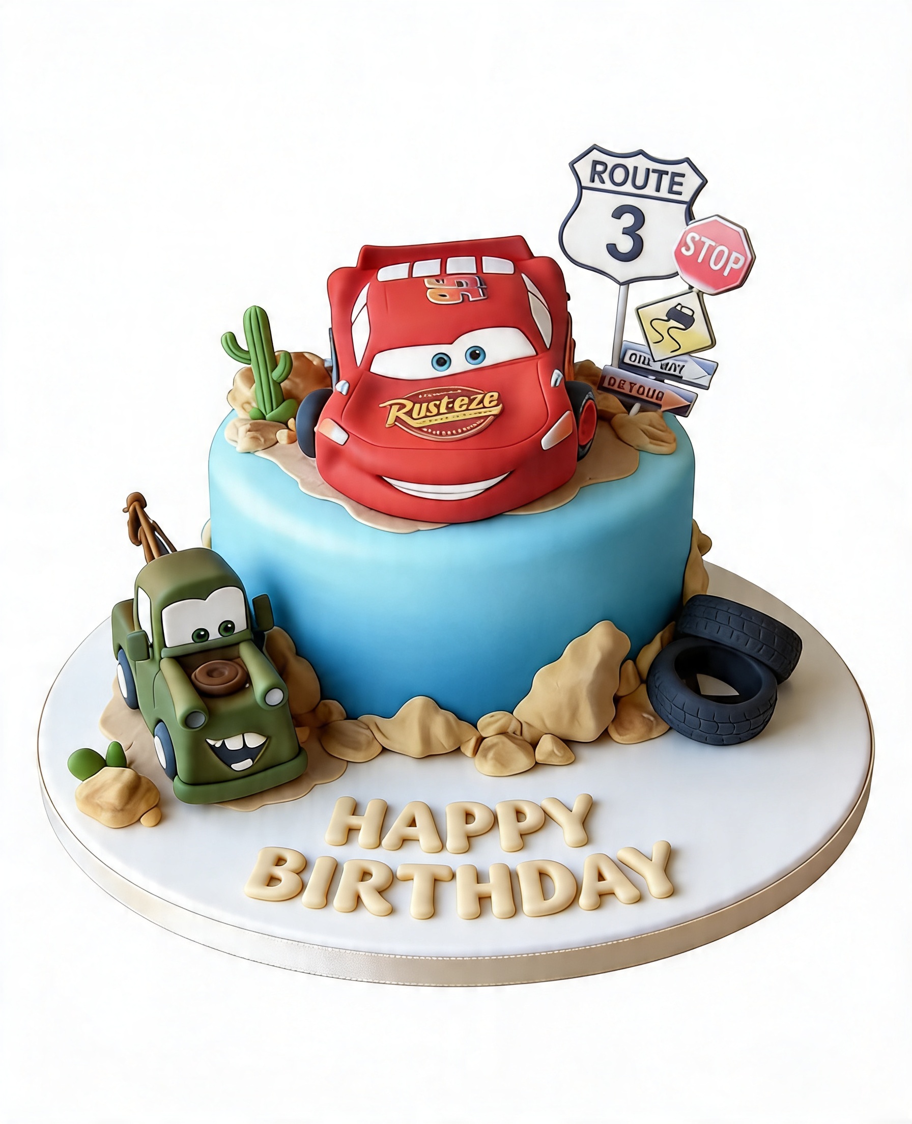 Disney Cars Lightning McQueen Birthday Cake
