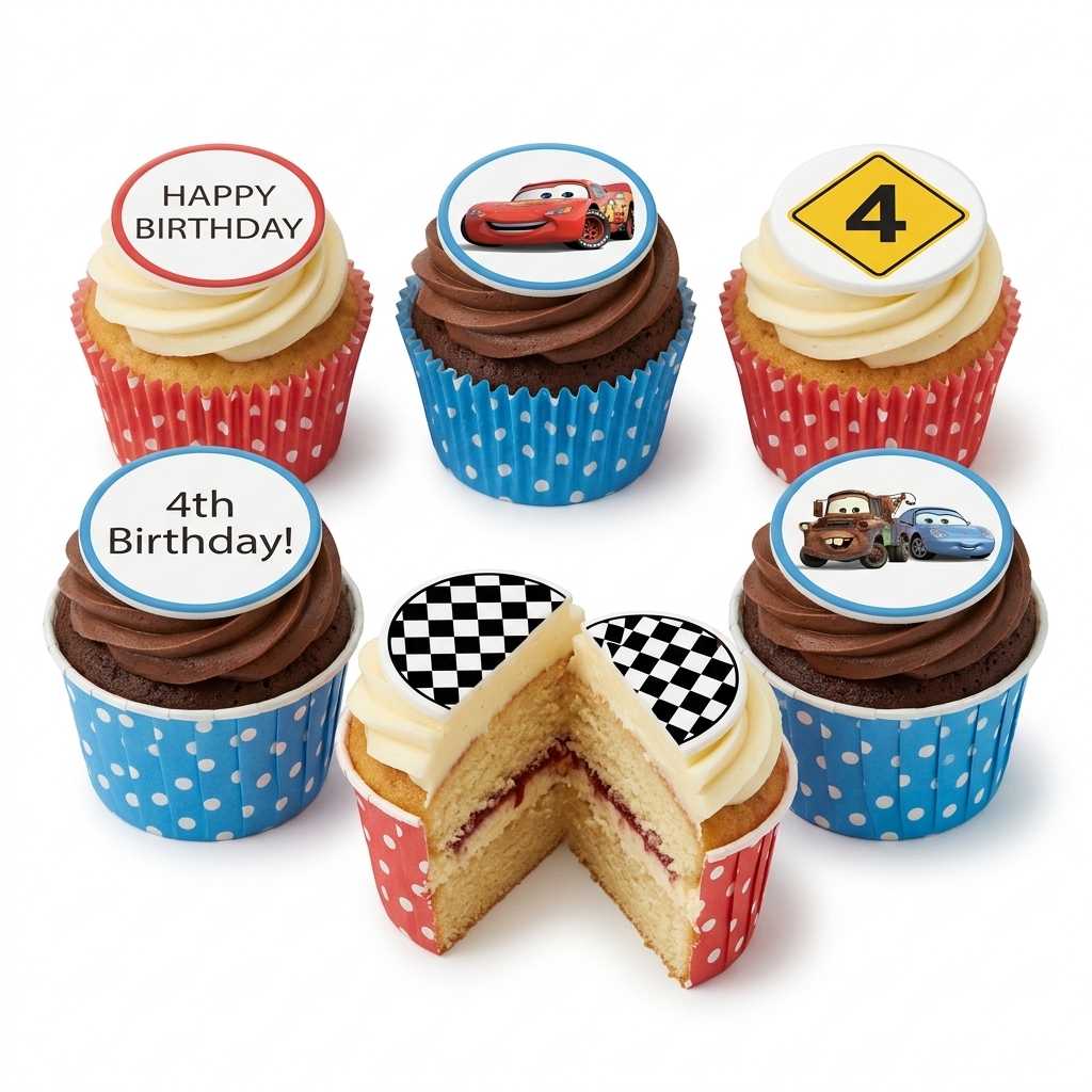 Disney Cars Racing Theme Birthday Cupcakes