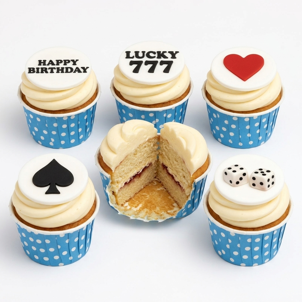 Lucky Casino Theme Birthday Cupcakes