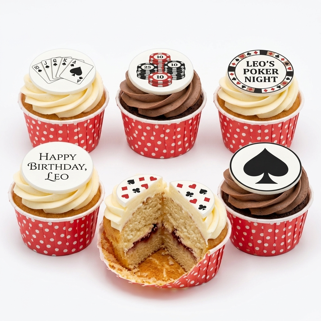 Poker Night Birthday Cupcakes