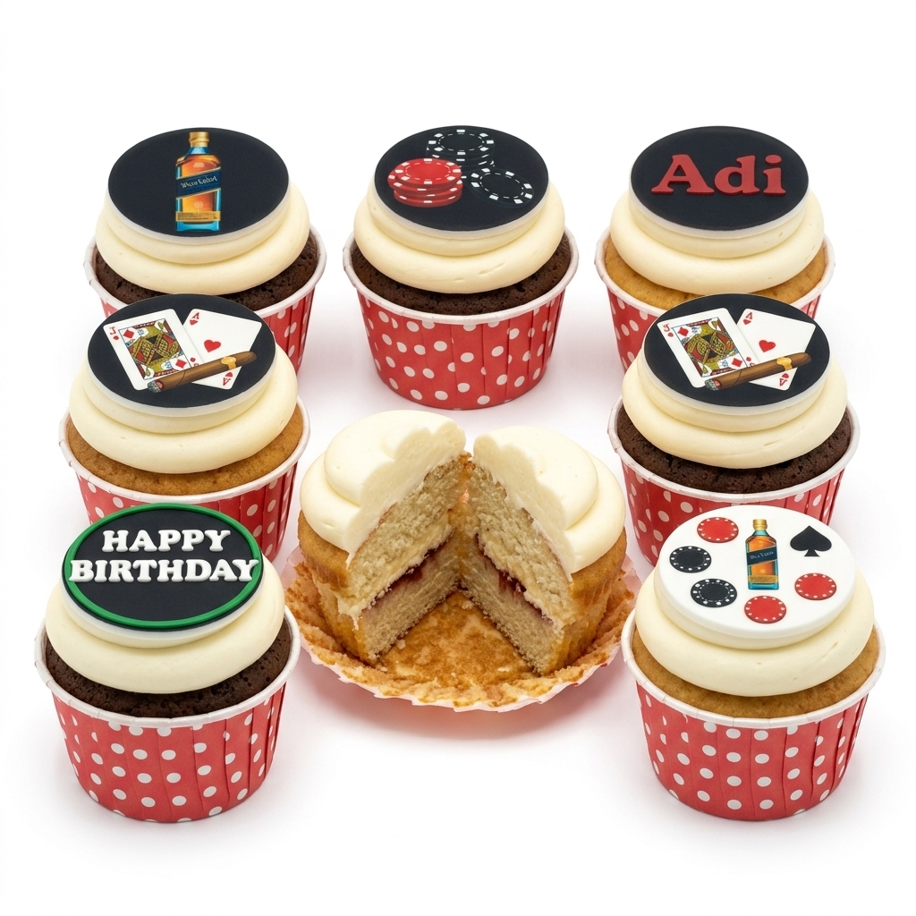 Casino Theme Birthday Cupcakes