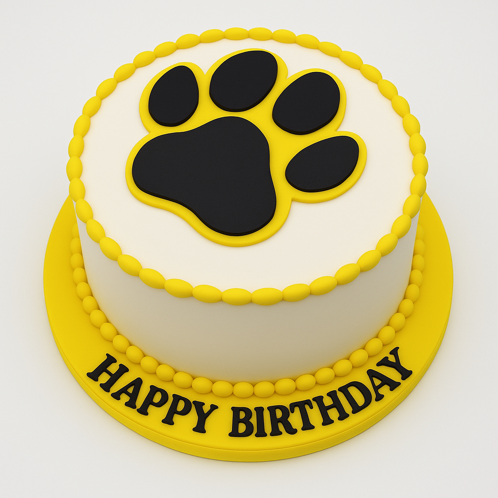 Cat Paw Themed Birthday Cake