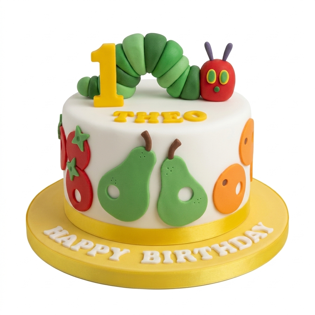 Caterpillar Personalised Birthday Cake