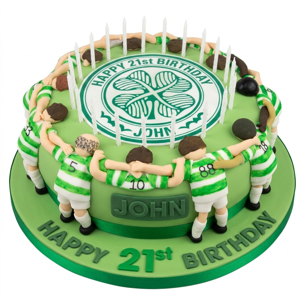 Football Team Birthday Cake with Custom Age
