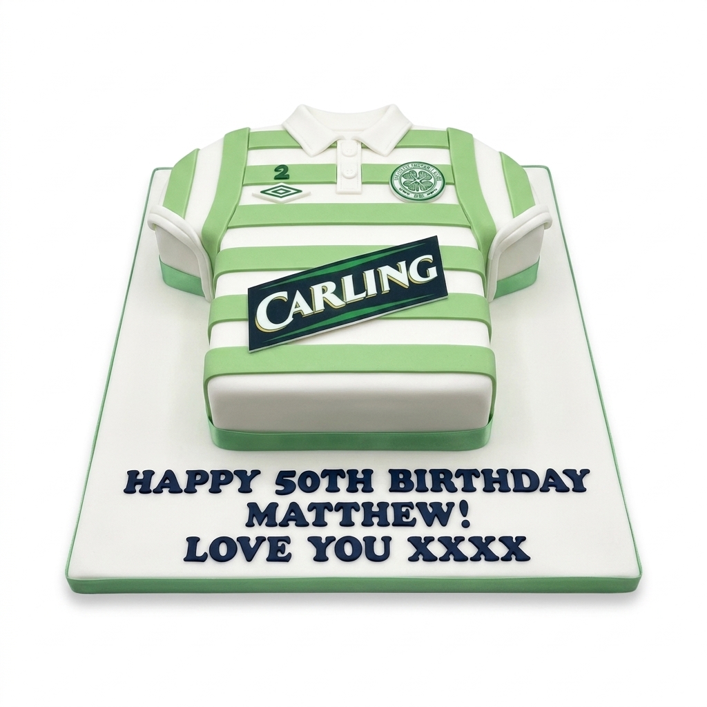 Celtic Football Shirt Birthday Cake