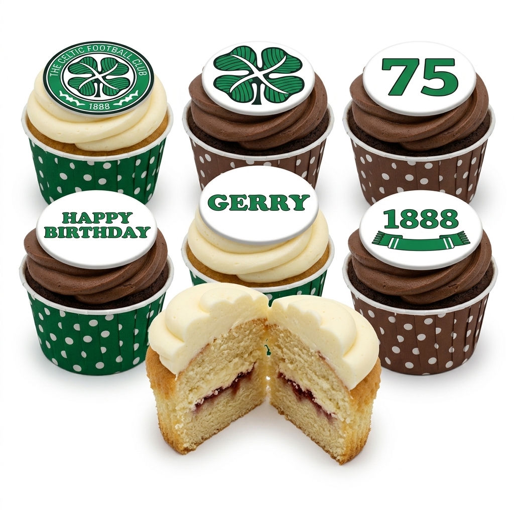 Celtic Football Birthday Cupcakes