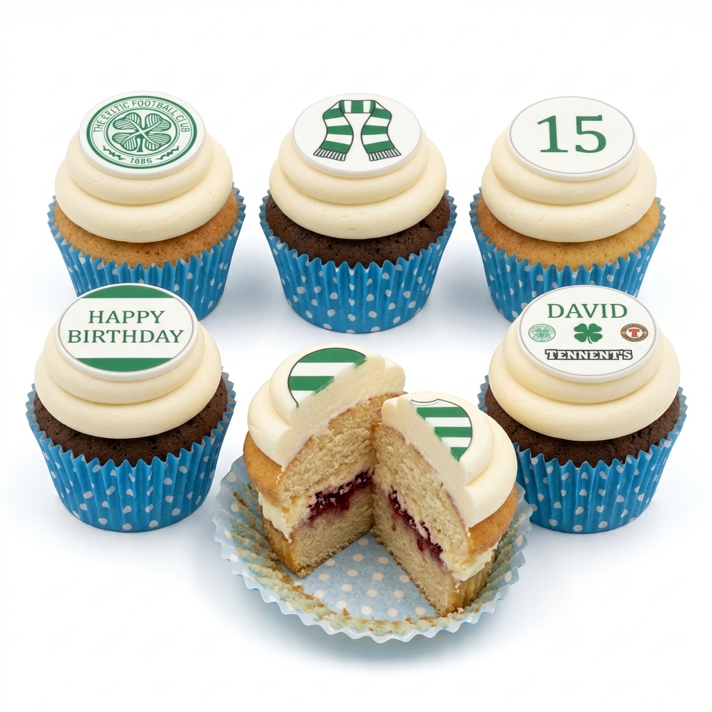 Celtic Football Birthday Cupcakes