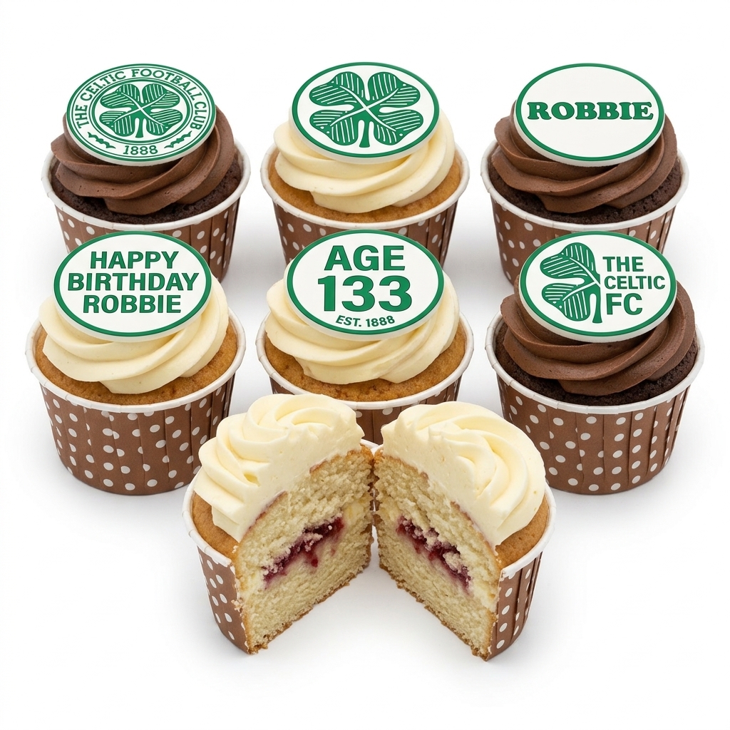 Celtic Football Birthday Cupcakes