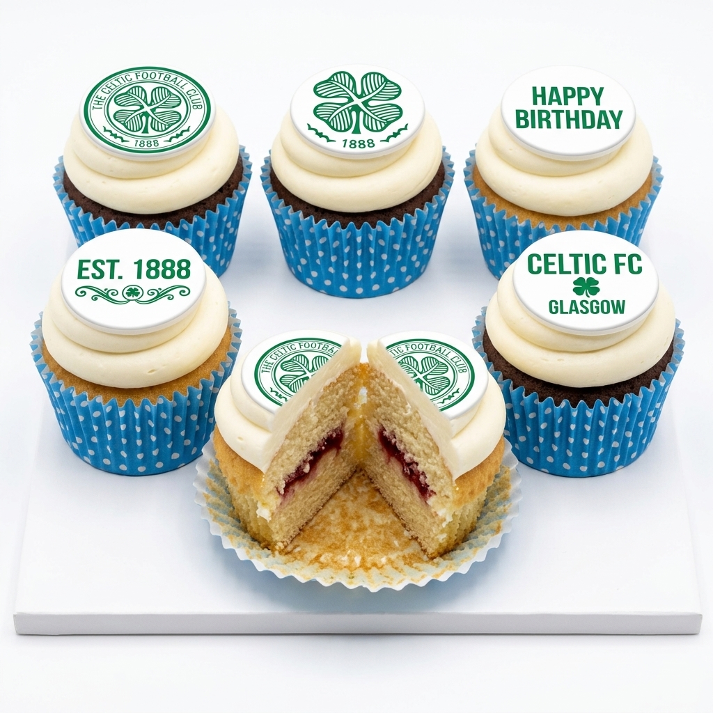 Celtic Football Birthday Cupcakes