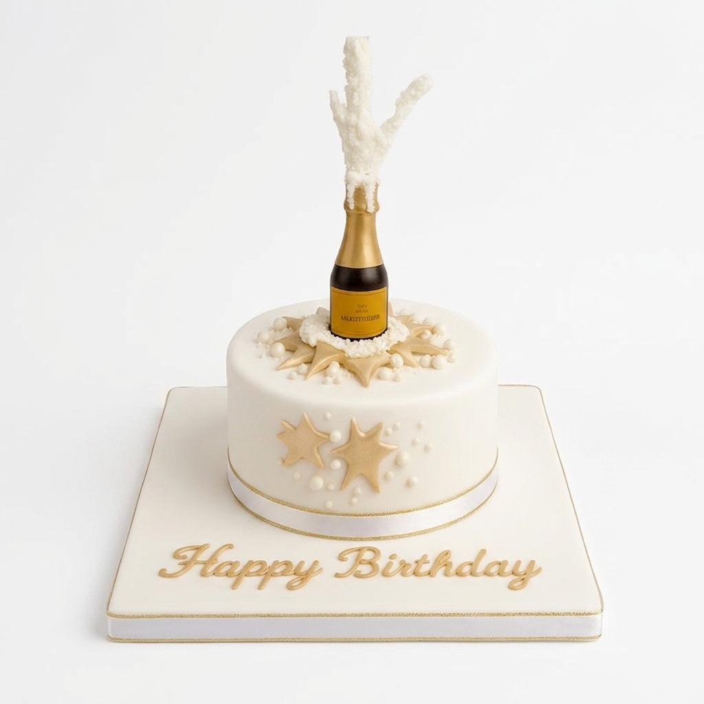 Champagne Celebration Birthday Cake