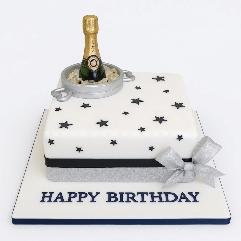 Champagne Celebration Birthday Cake