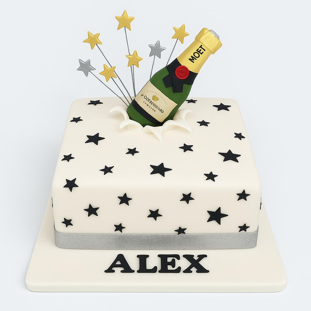Champagne Bottle Cake