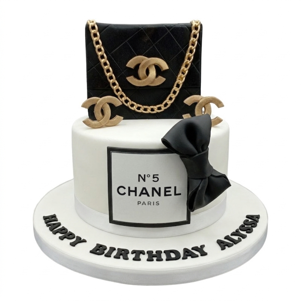 Chanel Handbag Designer Birthday Cake