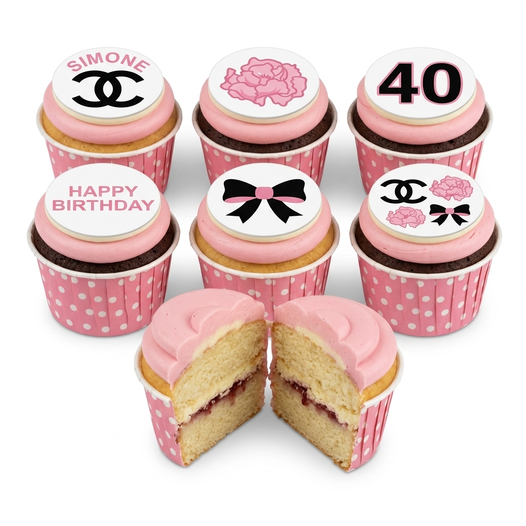 Designer Inspired Birthday Cupcakes for Her